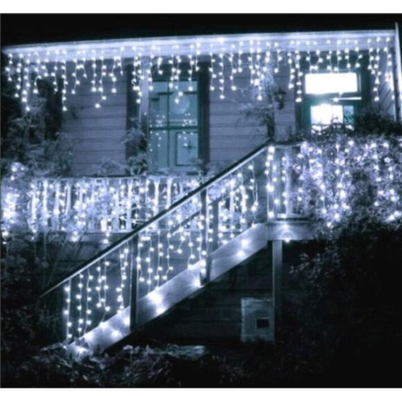 Christmas Icicle Lights Outdoor,360 LED 29.5ft 8Modes Fairy Icicle String Lights - Picture 5 of 14